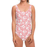 Valentine's Day Heart Pattern Print One Piece Swimsuit