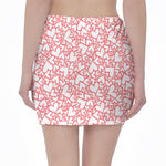 Valentine's Day Heart Pattern Print Pencil Mini Skirt