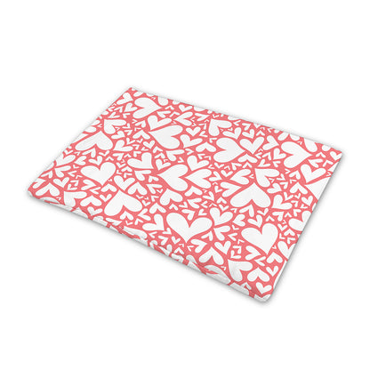 Valentine's Day Heart Pattern Print Pet Cooling Mat Cover