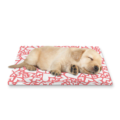 Valentine's Day Heart Pattern Print Pet Cooling Mat Cover