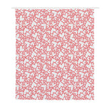 Valentine's Day Heart Pattern Print Polyester Shower Curtain