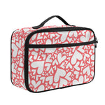 Valentine's Day Heart Pattern Print Portable Lunch Bag