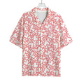 Valentine's Day Heart Pattern Print Rayon Hawaiian Shirt