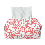 Valentine's Day Heart Pattern Print Rectangle Tissue Box Cover