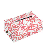 Valentine's Day Heart Pattern Print Rectangle Tissue Box Cover