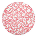 Valentine's Day Heart Pattern Print Round Blanket