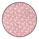 Valentine's Day Heart Pattern Print Round Floor Mat