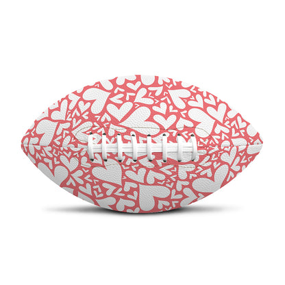 Valentine's Day Heart Pattern Print Rugby Ball