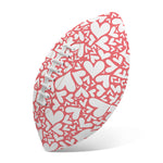 Valentine's Day Heart Pattern Print Rugby Ball
