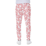 Valentine's Day Heart Pattern Print Scuba Joggers