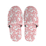 Valentine's Day Heart Pattern Print Slippers
