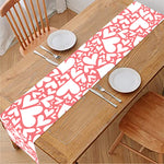 Valentine's Day Heart Pattern Print Table Runner