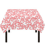 Valentine's Day Heart Pattern Print Tablecloth