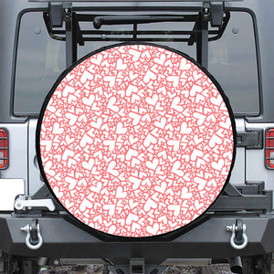 Valentine's Day Heart Pattern Print Tire Cover