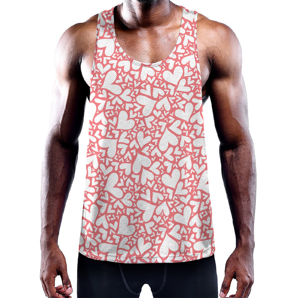 Valentine's Day Heart Pattern Print Training Tank Top