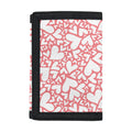 Valentine's Day Heart Pattern Print Trifold Wallet