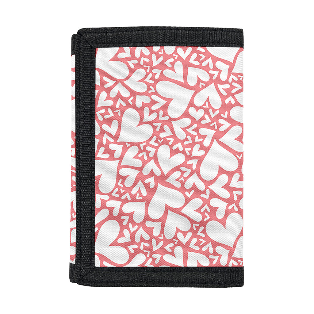 Valentine's Day Heart Pattern Print Trifold Wallet