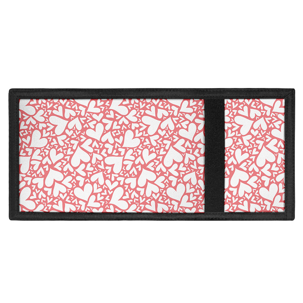 Valentine's Day Heart Pattern Print Trifold Wallet