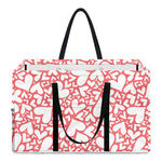 Valentine's Day Heart Pattern Print Utility Tote Bag