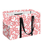 Valentine's Day Heart Pattern Print Utility Tote Bag