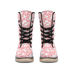 Valentine's Day Heart Pattern Print Winter Boots