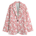 Valentine's Day Heart Pattern Print Women's Blazer