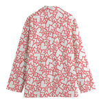 Valentine's Day Heart Pattern Print Women's Blazer