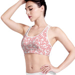 Valentine's Day Heart Pattern Print Women's Sports Bra