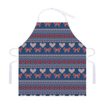 Valentine's Day Knitted Pattern Print Adjustable Apron