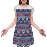 Valentine's Day Knitted Pattern Print Adjustable Apron