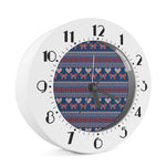 Valentine's Day Knitted Pattern Print Alarm Clock