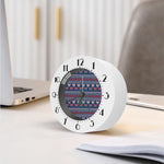 Valentine's Day Knitted Pattern Print Alarm Clock