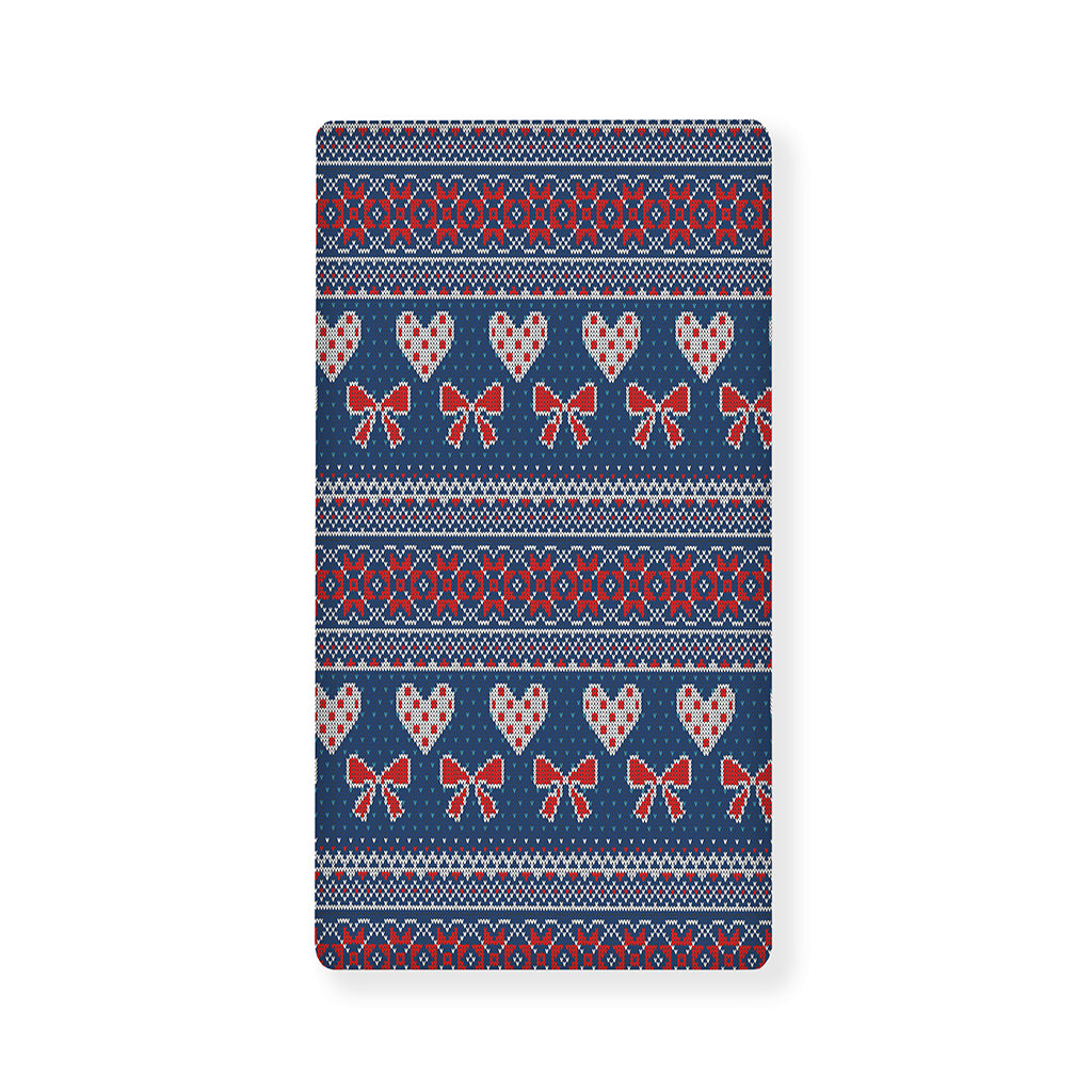 Valentine's Day Knitted Pattern Print Baby Crib Sheet