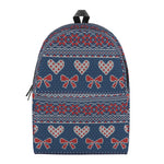 Valentine's Day Knitted Pattern Print Backpack