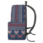 Valentine's Day Knitted Pattern Print Backpack