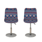 Valentine's Day Knitted Pattern Print Bar Stool Covers