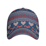 Valentine's Day Knitted Pattern Print Baseball Cap