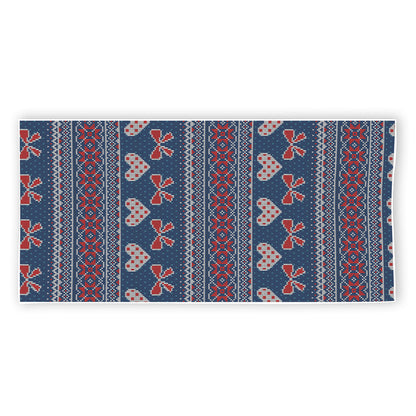 Valentine's Day Knitted Pattern Print Beach Towel