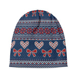 Valentine's Day Knitted Pattern Print Beanie