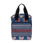 Valentine's Day Knitted Pattern Print Bible Tote Bag