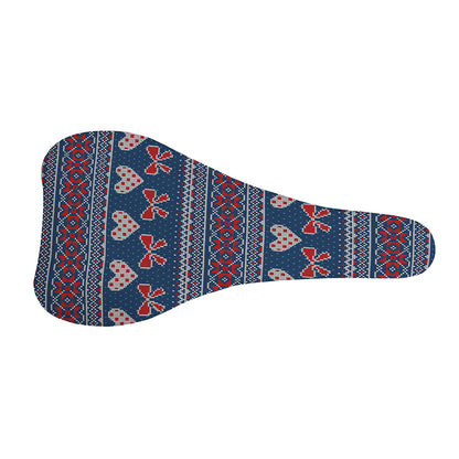 Valentine's Day Knitted Pattern Print Bicycle Seat Cover