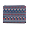 Valentine's Day Knitted Pattern Print Bifold Wallet