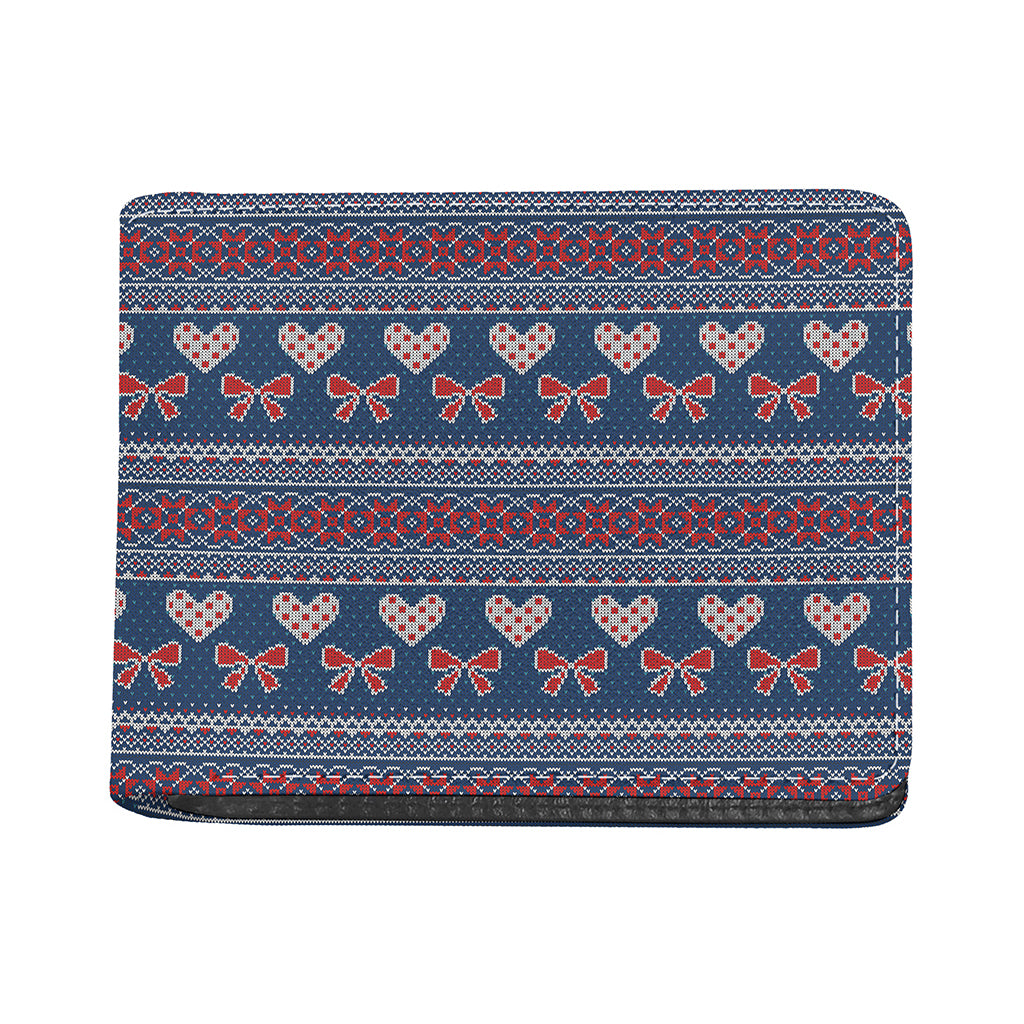 Valentine's Day Knitted Pattern Print Bifold Wallet