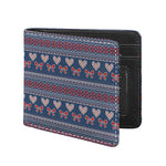 Valentine's Day Knitted Pattern Print Bifold Wallet