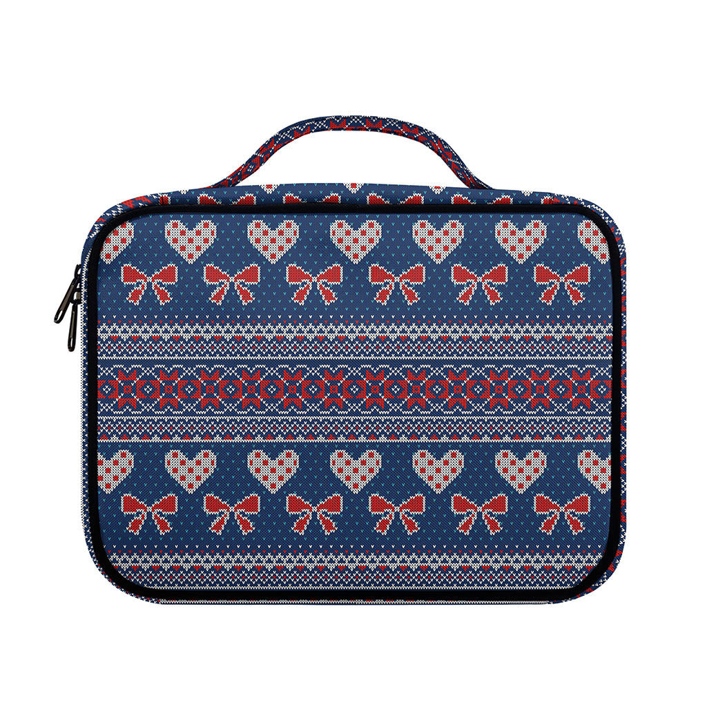 Valentine's Day Knitted Pattern Print Briefcase Bible Bag