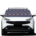 Valentine's Day Knitted Pattern Print Car Windshield Snow Cover