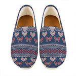 Valentine's Day Knitted Pattern Print Casual Shoes