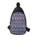 Valentine's Day Knitted Pattern Print Sling Bag