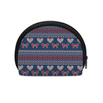 Valentine's Day Knitted Pattern Print Coin Purse
