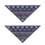 Valentine's Day Knitted Pattern Print Dog Bandana
